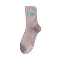 Women's Casual Solid Color Cotton Crew Socks A Pair sku image 4
