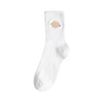 Women's Casual Solid Color Cotton Crew Socks A Pair sku image 1