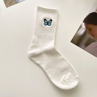 Frau Lässig Schmetterling Baumwolle Crew Socken Ein Paar sku image 1