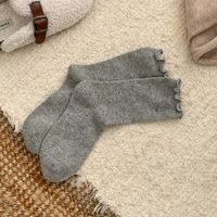 Women's Japanese Style Solid Color Wool Crew Socks A Pair sku image 5
