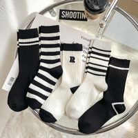 Women's Preppy Style Plaid Cotton Crew Socks A Pair 1 Set sku image 8