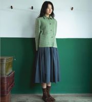 Women's Elegant Japanese Style Flower Wool Jacquard Crew Socks A Pair main image 5