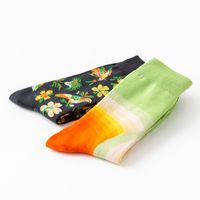 Unisex Streetwear Printing Nylon Cotton Jacquard Crew Socks A Pair main image 2