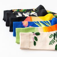 Unisex Streetwear Printing Nylon Cotton Jacquard Crew Socks A Pair main image 3
