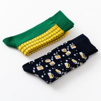 Unisexe Décontractée Vêtement De Rue Dessin Animé Multicolore Coton Impression Crew Socks Une Paire main image 3