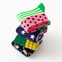 Unisexe Décontractée Vêtement De Rue Dessin Animé Multicolore Coton Impression Crew Socks Une Paire main image 5
