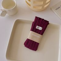 Femmes Style Japonais Couleur Unie Coton Crew Socks Une Paire sku image 5
