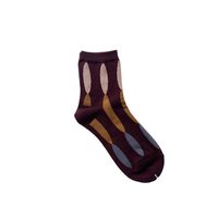 Women's Retro Color Block Cotton Crew Socks A Pair main image 5