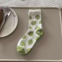 Women's Simple Style Polka Dots Cotton Crew Socks A Pair sku image 3