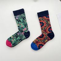 Women's Elegant Artistic Oil Painting Cotton Crew Socks A Pair main image 1