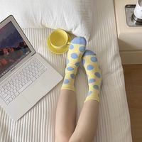 Women's Simple Style Polka Dots Cotton Crew Socks A Pair main image 4