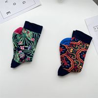 Women's Elegant Artistic Oil Painting Cotton Crew Socks A Pair main image 3