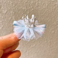 Niños Princesa Corona Tela Pinza Para El Cabello sku image 2