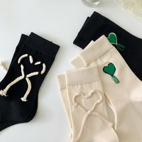 Women's Simple Style Streetwear Geometric Heart Shape Cotton Crew Socks A Pair main image 1