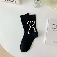 Women's Simple Style Streetwear Geometric Heart Shape Cotton Crew Socks A Pair sku image 3