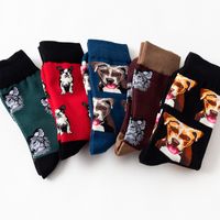Men's Streetwear Dog Cotton Crew Socks A Pair main image 2