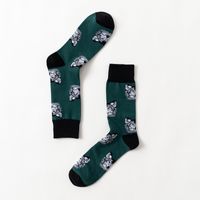 Men's Streetwear Dog Cotton Crew Socks A Pair sku image 3