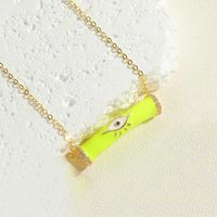 Vintage Style Simple Style Eye Copper Plating Inlay Zircon 14k Gold Plated Pendant Necklace sku image 5