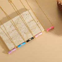 Vintage Style Simple Style Eye Copper Plating Inlay Zircon 14k Gold Plated Pendant Necklace main image 9