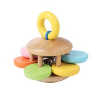 Rattle Bed Bell Color Block Wood Toys sku image 2