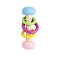 Rattle Bed Bell Color Block Wood Toys main image 5