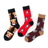 Men's Streetwear Dog Cotton Crew Socks A Pair main image 5