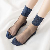 Women's Casual Solid Color Nylon Crew Socks A Pair sku image 2