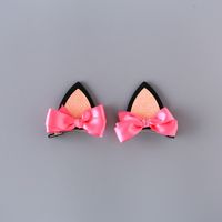 Kid's Cartoon Style Solid Color Cloth Sequins Bowknot Hair Clip sku image 16