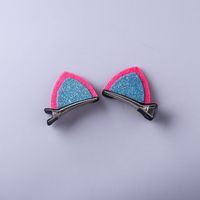 Kid's Cartoon Style Solid Color Cloth Sequins Bowknot Hair Clip sku image 2