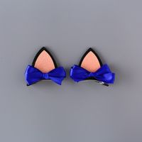 Kid's Cartoon Style Solid Color Cloth Sequins Bowknot Hair Clip sku image 17