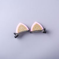 Kid's Cartoon Style Solid Color Cloth Sequins Bowknot Hair Clip sku image 1