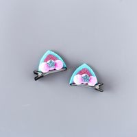 Kid's Cartoon Style Solid Color Cloth Sequins Bowknot Hair Clip sku image 11