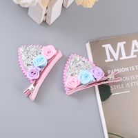 Kid's Cartoon Style Solid Color Cloth Sequins Bowknot Hair Clip sku image 18