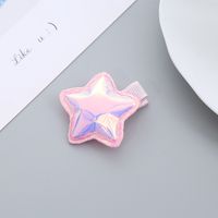 Girl's Simple Style Star Heart Shape Cloth Hair Clip sku image 1