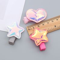 Girl's Simple Style Star Heart Shape Cloth Hair Clip main image 3