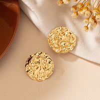 1 Pair Simple Style Round Plating Alloy Ear Studs main image 1