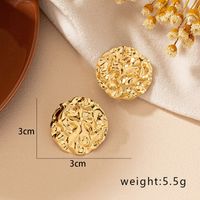 1 Pair Simple Style Round Plating Alloy Ear Studs main image 2