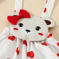 Valentine's Day Cute Heart Shape Polyester Girls Clothing Sets main image 4