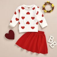 Princess Cute Heart Shape Cotton Girls Clothing Sets sku image 1