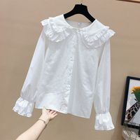 Preppy Style Solid Color Polyester T-shirts & Blouses main image 5