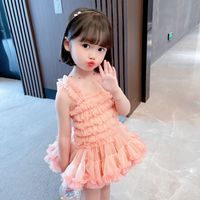 Princess Solid Color Polyester Girls Dresses main image 6
