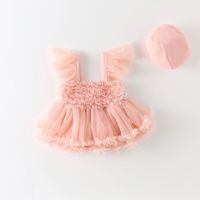 Girl's Solid Color One-pieces Kids Swimwear main image 2