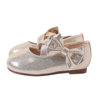 Girl's Basic Vintage Style Solid Color Bowknot Round Toe Flats main image 4