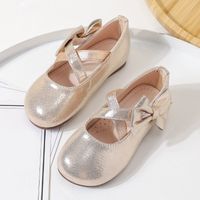 Girl's Basic Vintage Style Solid Color Bowknot Round Toe Flats main image 3