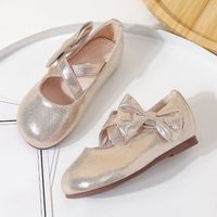 Girl's Basic Vintage Style Solid Color Bowknot Round Toe Flats main image 2