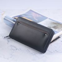 Men's Solid Color Pvc Zipper Handbag sku image 1