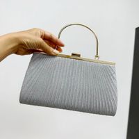 Women's Polyester Solid Color Classic Style Square Lock Clasp Evening Bag sku image 3