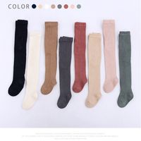 Girl's Pastoral Solid Color Spandex Hollow Out Over The Knee Socks 1 Piece main image 4