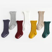 Baby General Cute Pastoral Solid Color Cotton Jacquard Crew Socks 1 Piece main image 4