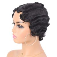 Women's Retro Holiday High Temperature Wire Side Fringe Curls Wigs sku image 2